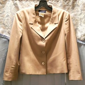 PIAZZA SEMPIONE TAN COTTON BLAZER SZ IT 40